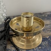 Vintage glass table lamp with new electrified diamond tips