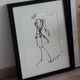 Print fashion illustration Christian Dior spring-summer collection 1985