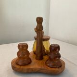 Scandinavian wooden table servant from the 70s