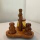 Scandinavian wooden table servant from the 70s