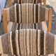 Suite of 4 chairs self beech brass and wool 1960