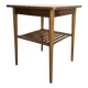 70s Hardwood Coffee Table with Slatted Shelf