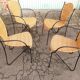 4 armrests wrought iron rattan