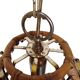 Vintage Bamboo Pendant Lamp With Decorative Glass From The 70s