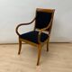 Biedermeier Armchair in Walnut & Black Boucle, South Germany, 1835