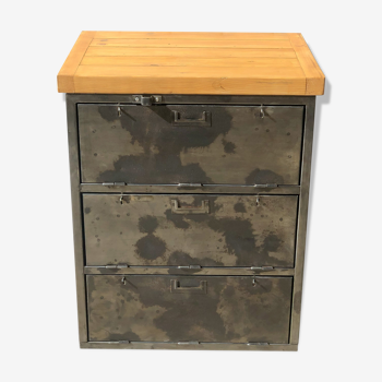 Military cladding furniture patinated