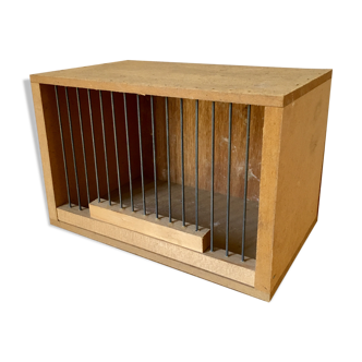 Wooden and steel birdcage