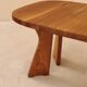 Table in solid elm, Atelier C. Demoyen, France, 1980s