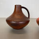 Set of 2 Fat Lava Pottery Vases Heinz Siery Carstens Tönnieshof, Germany, 1970s