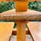Designer bench in solid oak