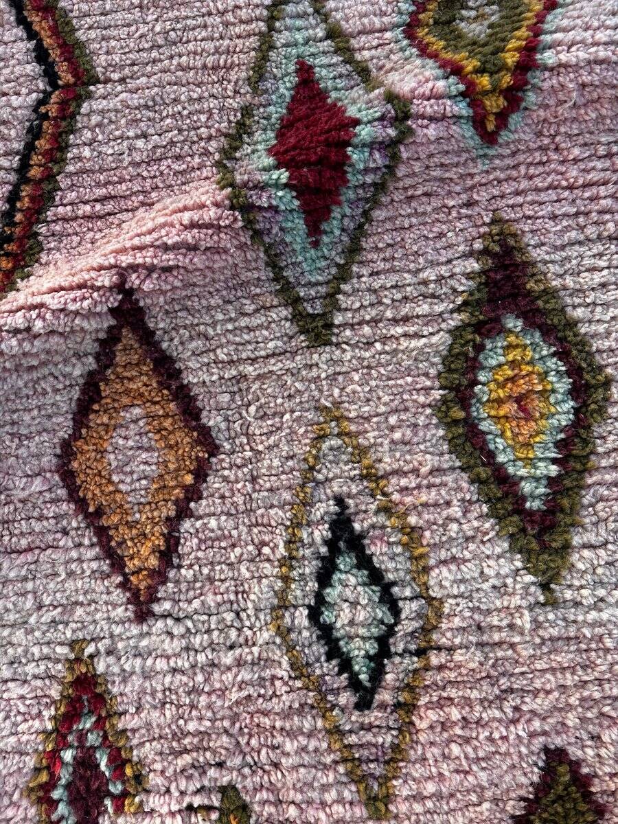 Moroccan bohemian Berber rug in multicoloured wool.
