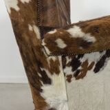 Fauteuil art déco en peau de vache