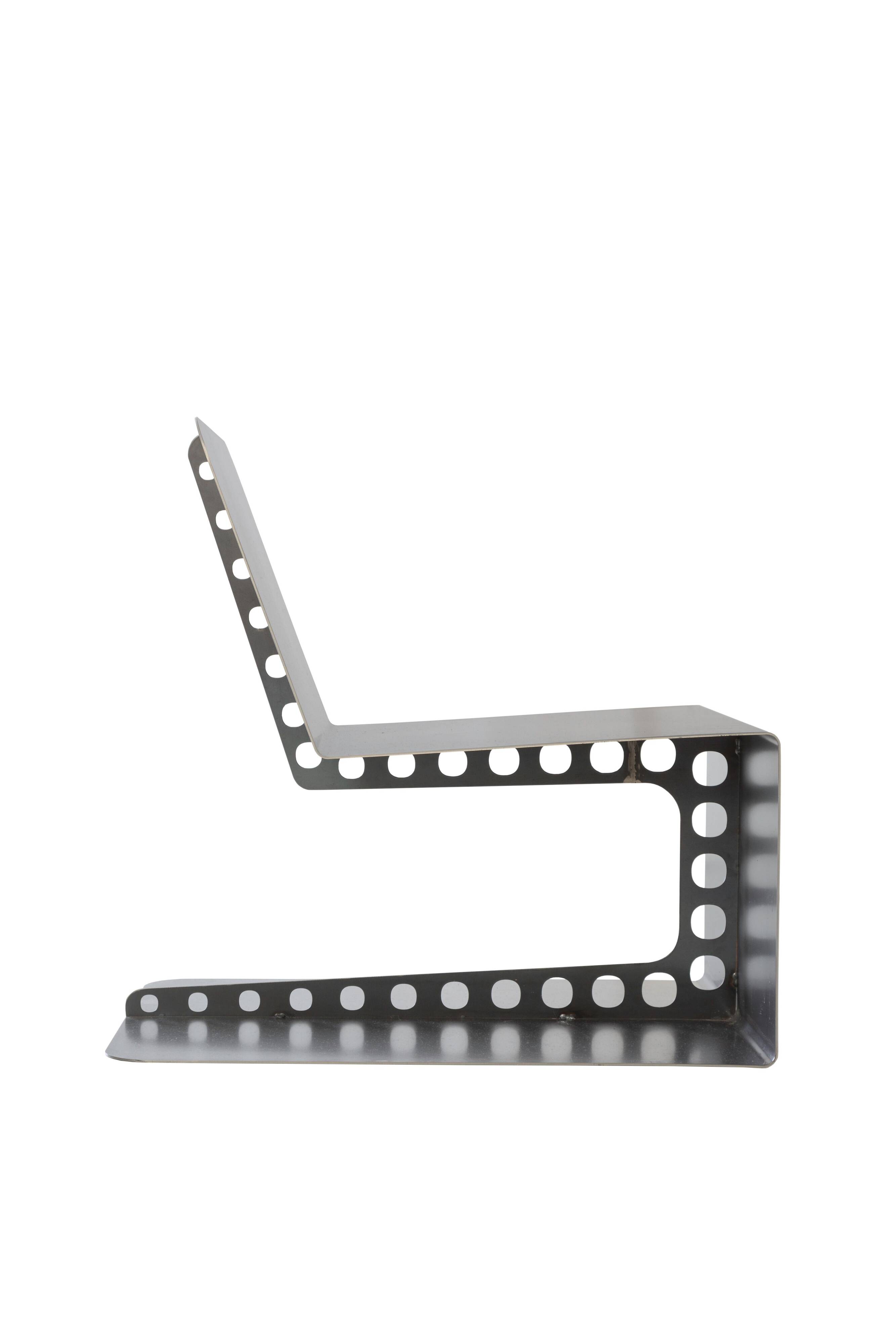 Brutalist Meccano Lounge Chair, Italian Collectible Design