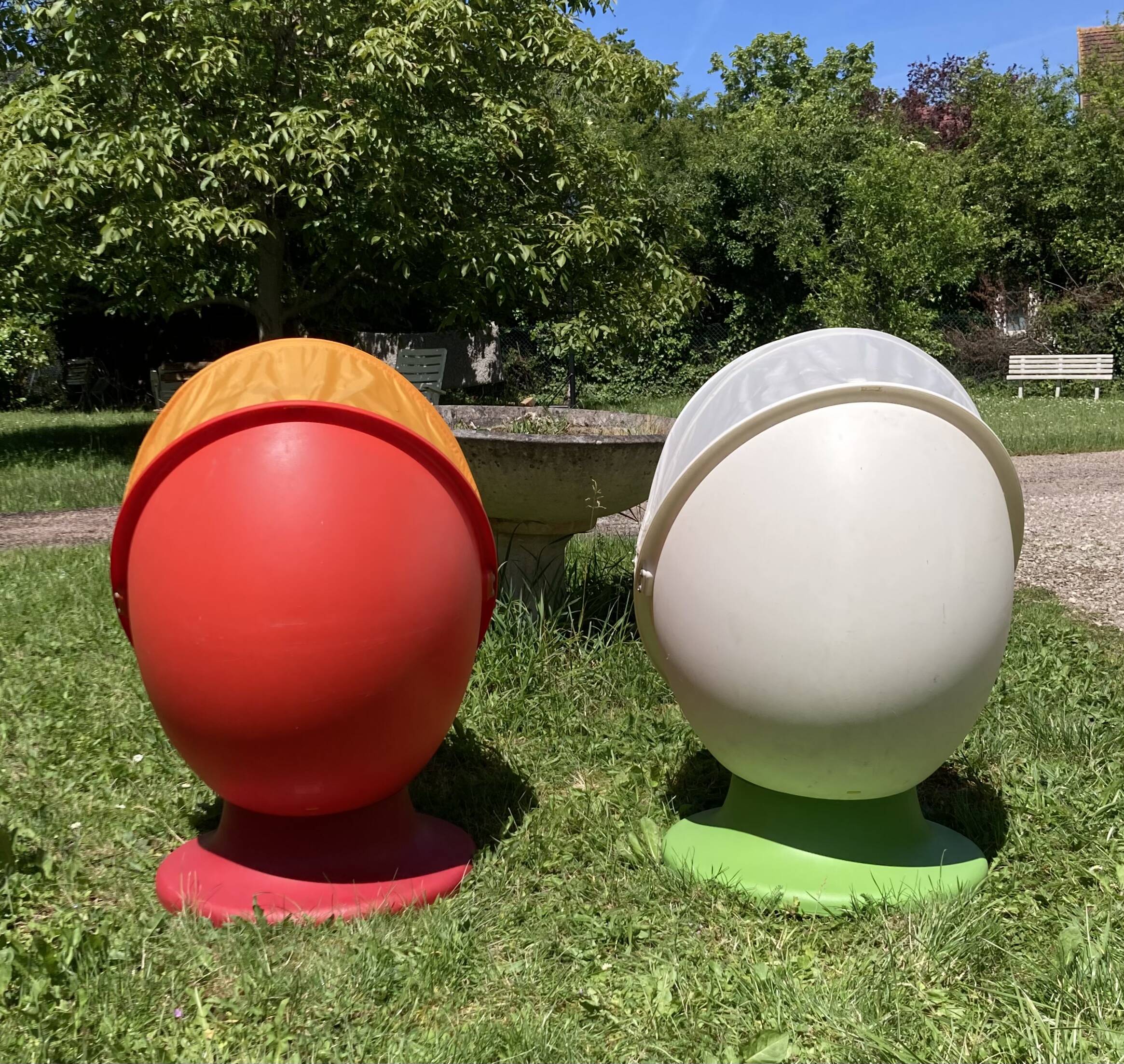 IKEA egg chairs 1980s made in Sweden designer Monika Mulder