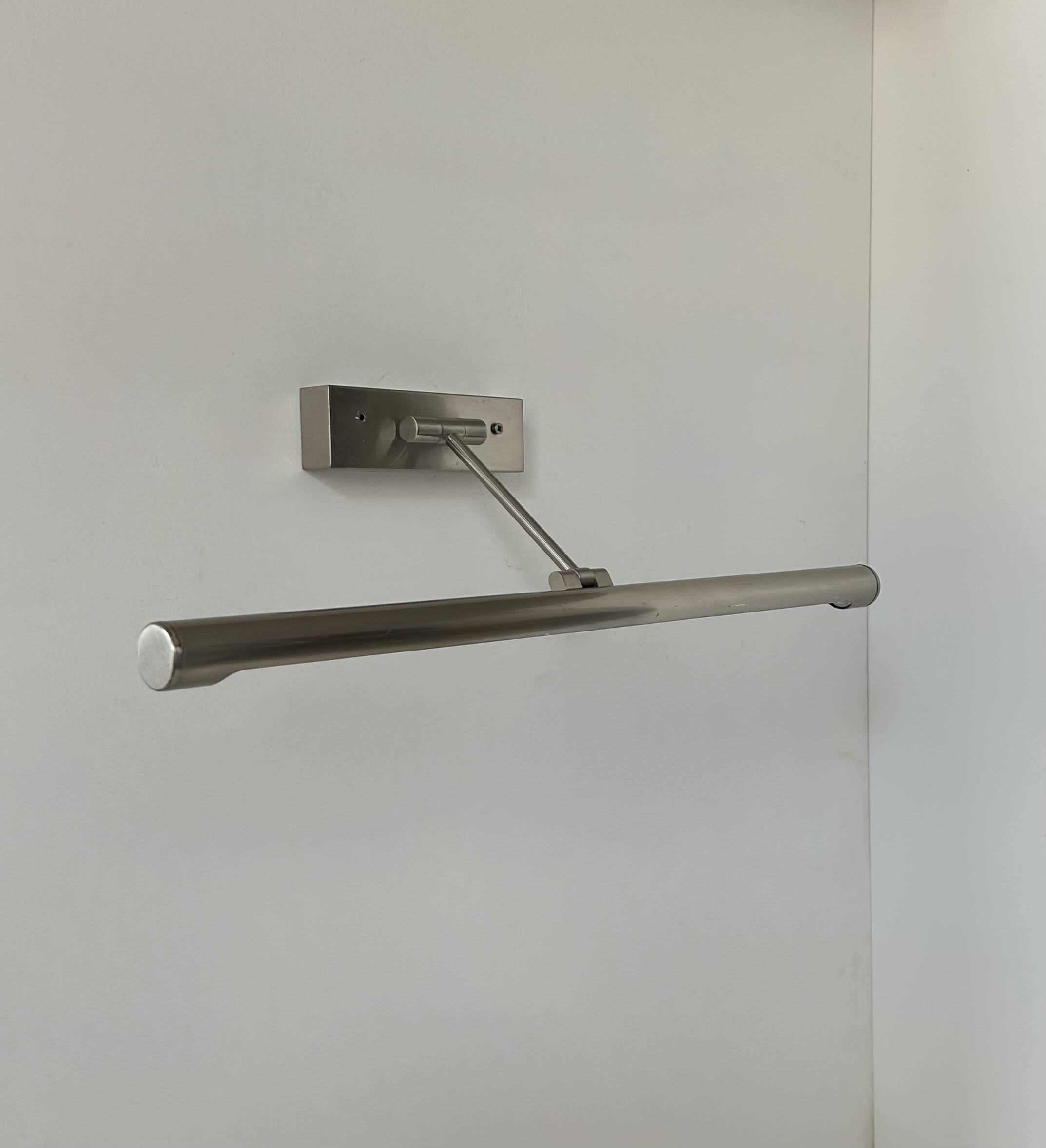 Vintage chrome adjustable wall light, France, 1980