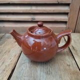 Vintage antique brown porcelain teapot
