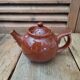 Vintage antique brown porcelain teapot