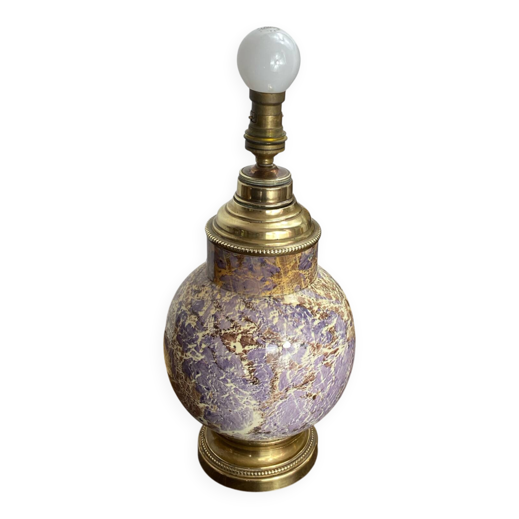 Ceramic and brass lamp