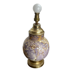 Lampe en céramique et - laiton