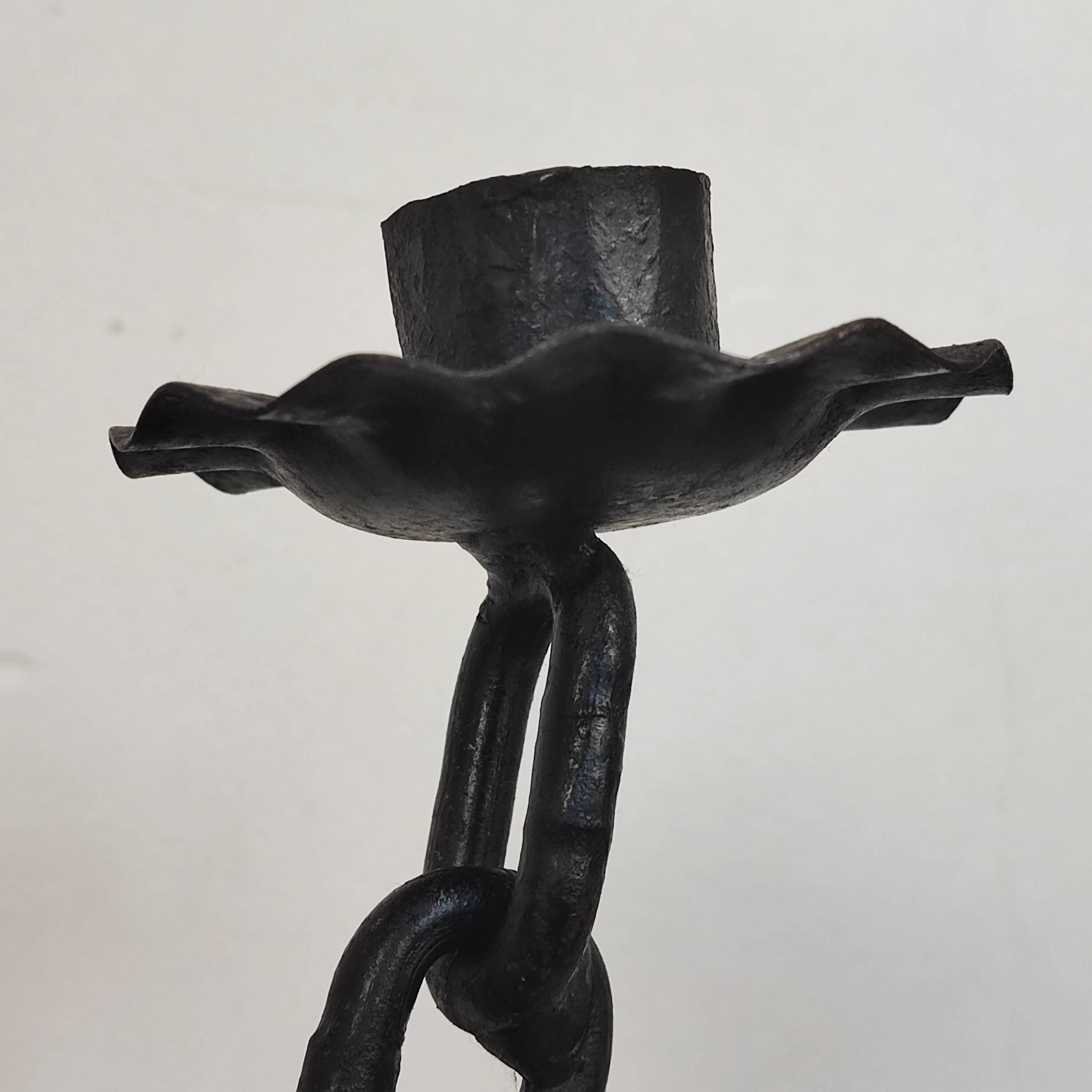 Pair of brutalist candlesticks
