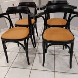 Suite of 4 chairs vintage bistrot 1960s