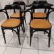 Suite of 4 chairs vintage bistrot 1960s