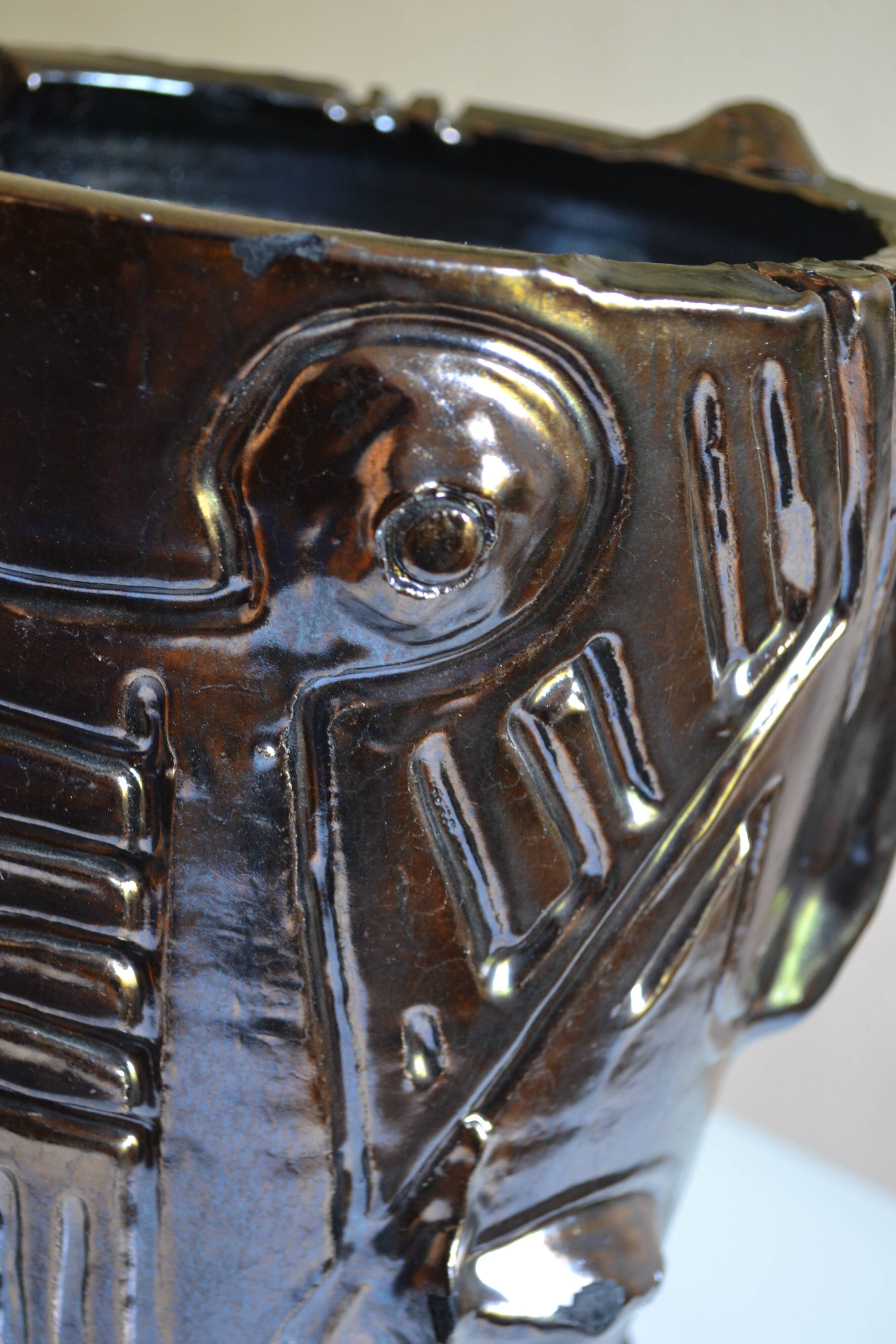 Vase sculpture from the artist residencies at the Ravel pottery workshop.