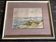 Watercolour on Paper JEAN MOREL Seaside View + Vintage White Wooden Frame