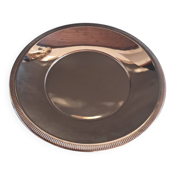 Plat de service rond en inox 18/10 ''Perles'' avec boîte d'origine – Jea — Beyit
