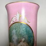 Opaline Vase Saint Louis peint main