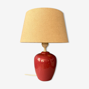 Lampe de table terracotta avec abat-jour textile