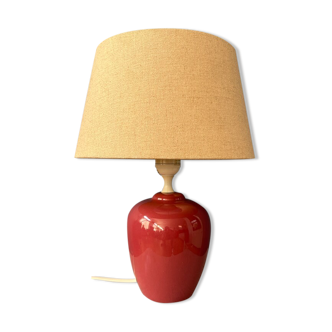 Terracotta table lamp with textile lampshade
