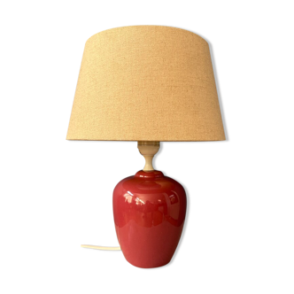 Lampe de table terracotta avec abat-jour textile