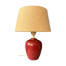 Lampe de table terracotta avec abat-jour textile