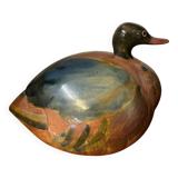 Ceramic duck sculpture signed jean marc bullot