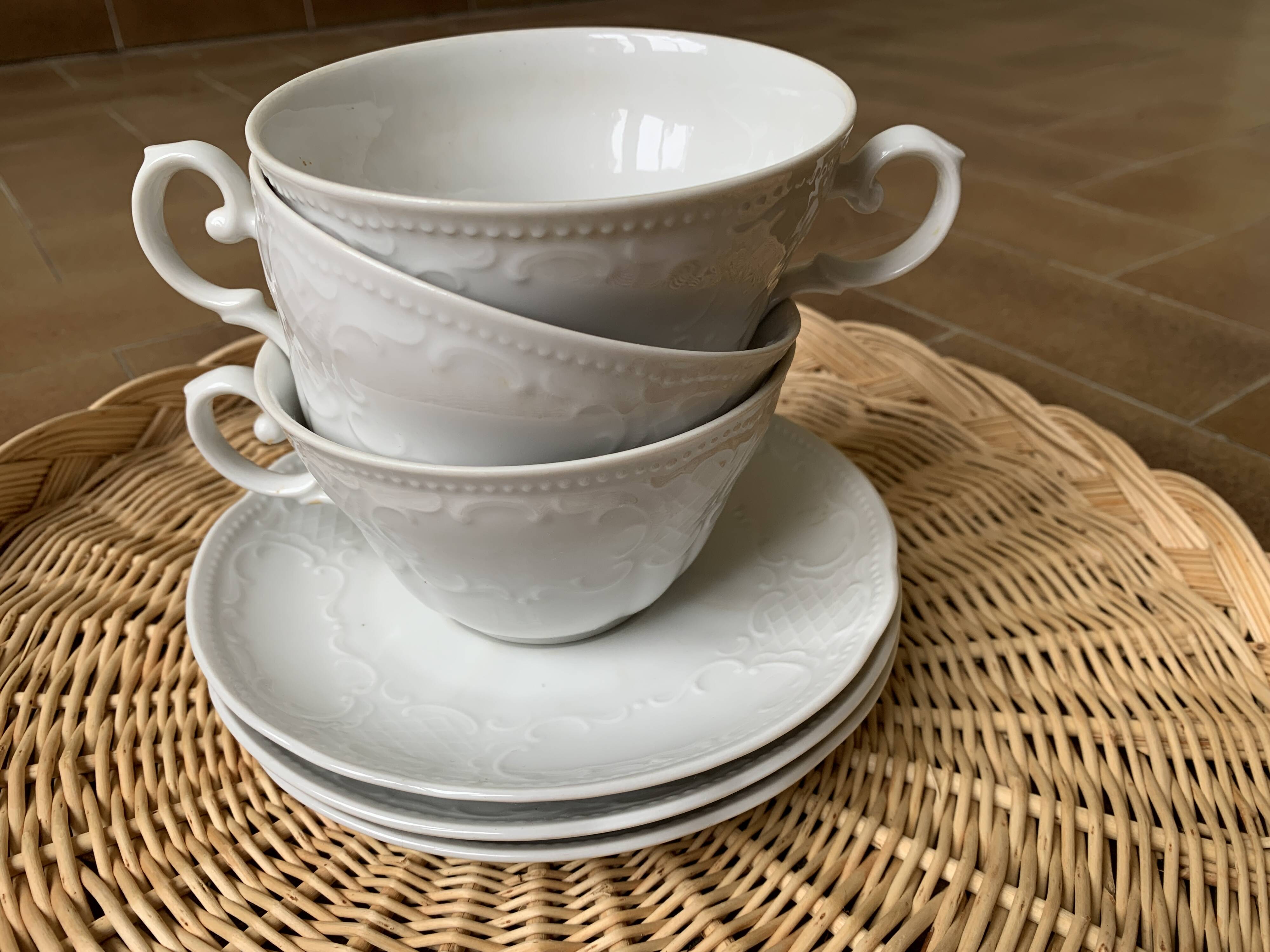 3 Seltmann Weiden Bavaria Porcelain Cups and Saucers