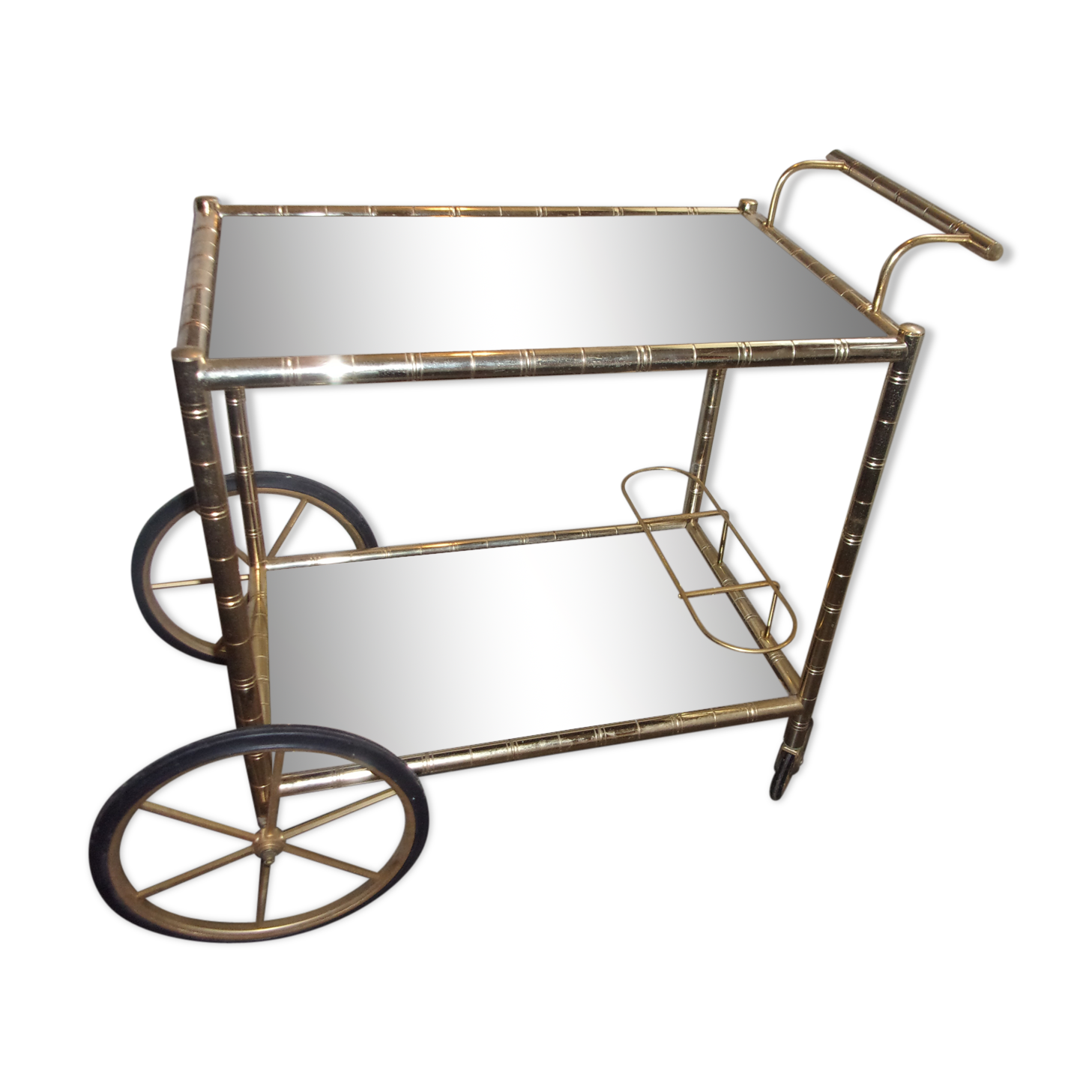 dessert doree brass style bamboo trays mirror 1960