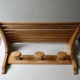 coat rack with hat rack in solid wood