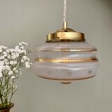 Vintage globe suspension in frosted glass