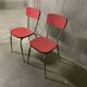 Paire de chaises en formica années 70