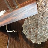 Structured glass wall lamp / vintage 60s-70s