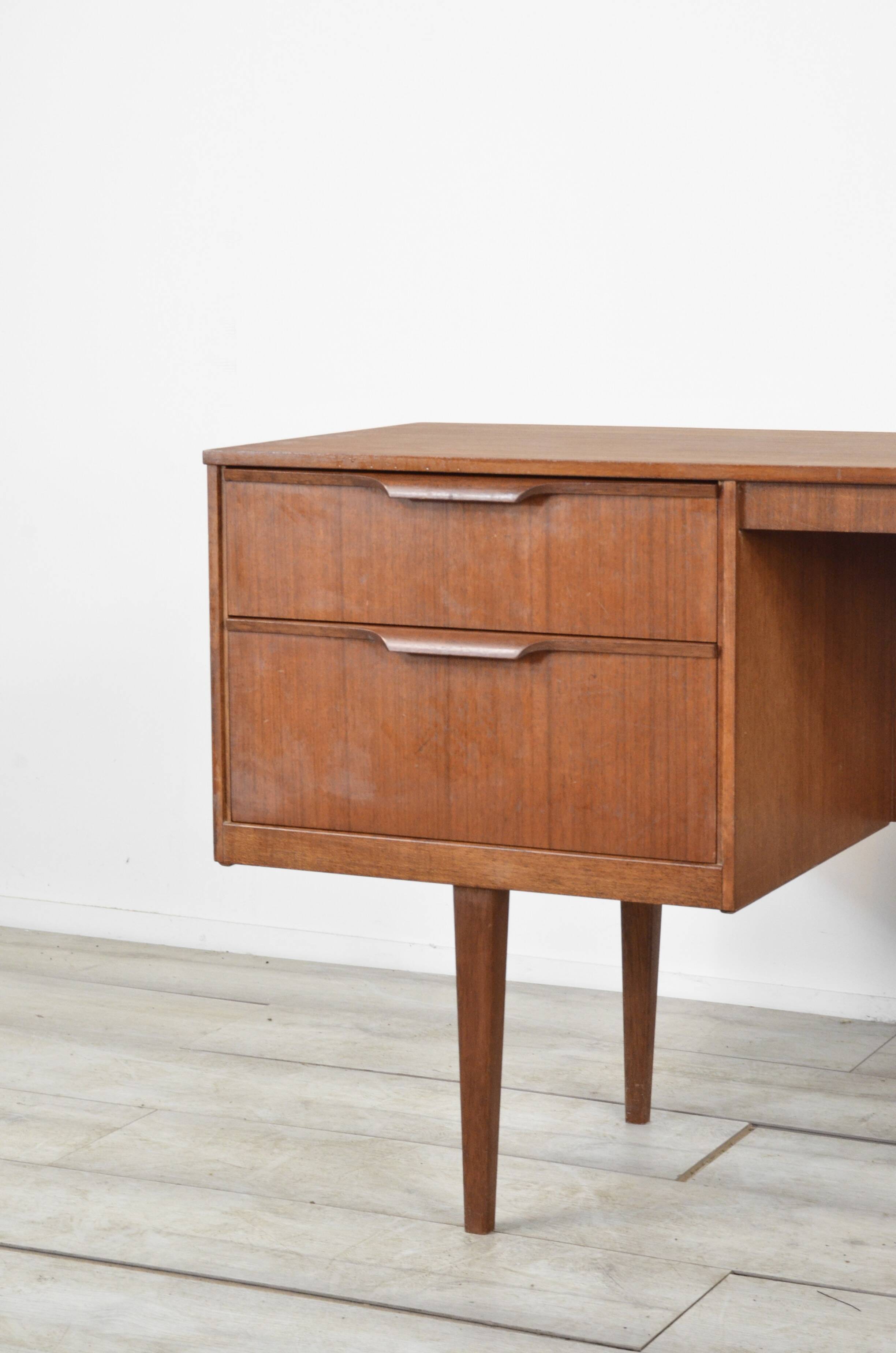 Midcentury Austinsuite Teak Desk / Dresser. Vintage Modern / Danish Style.
