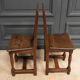 Pair of Lorraine chairs in oak late seventeenth early eighteenth
