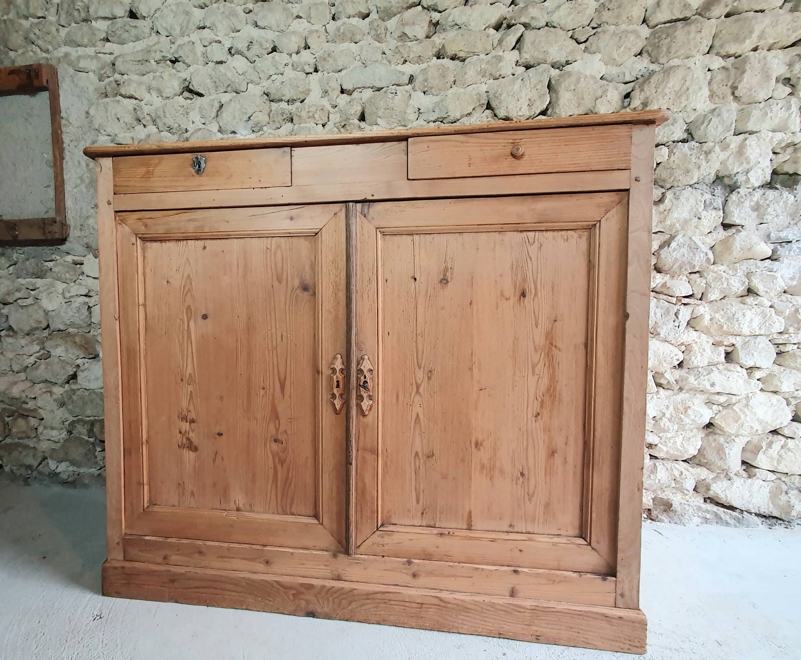 Antique pine sideboard, France
