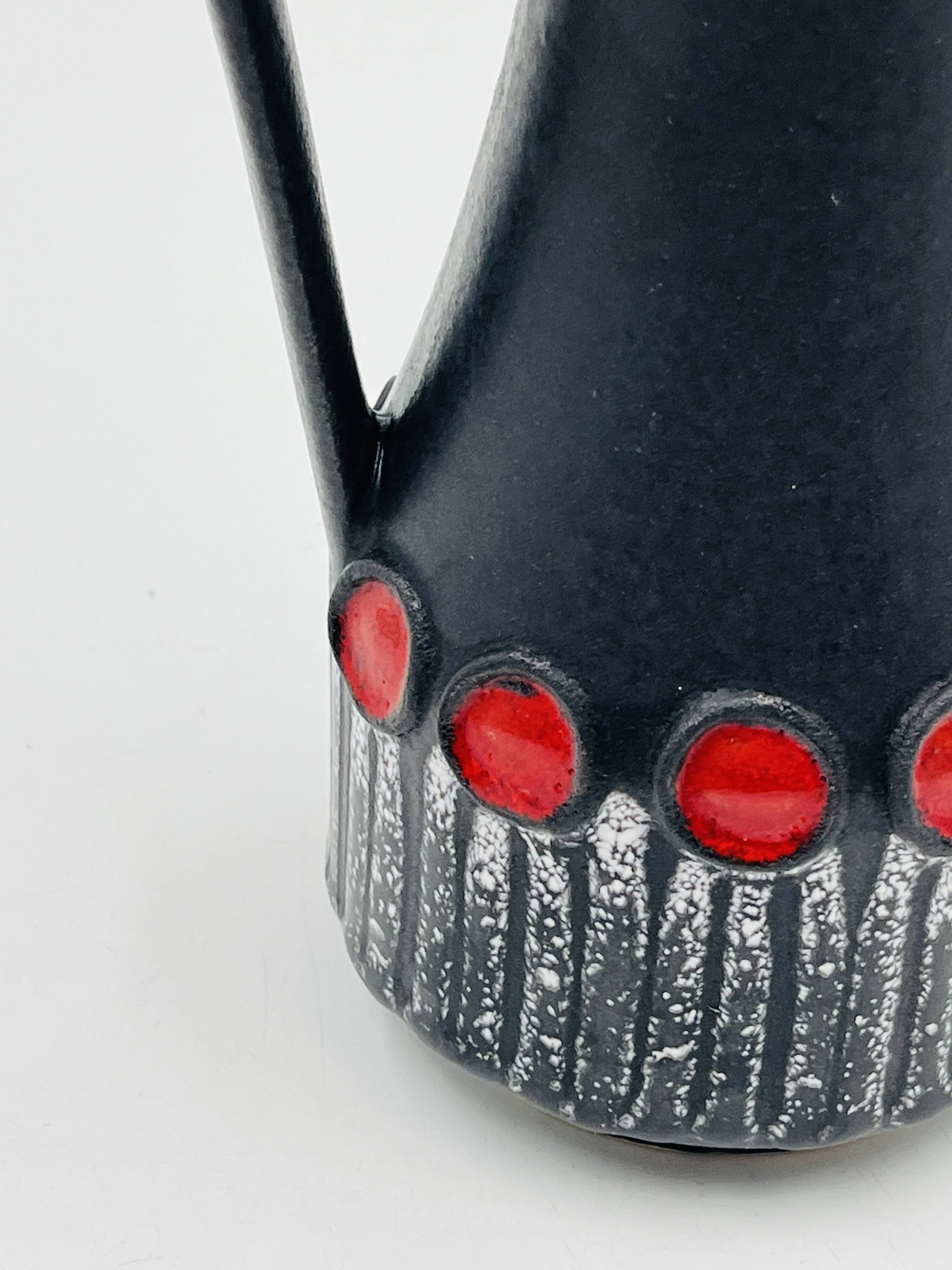 Vase Schlossberg Isle Stéphan black red vintage