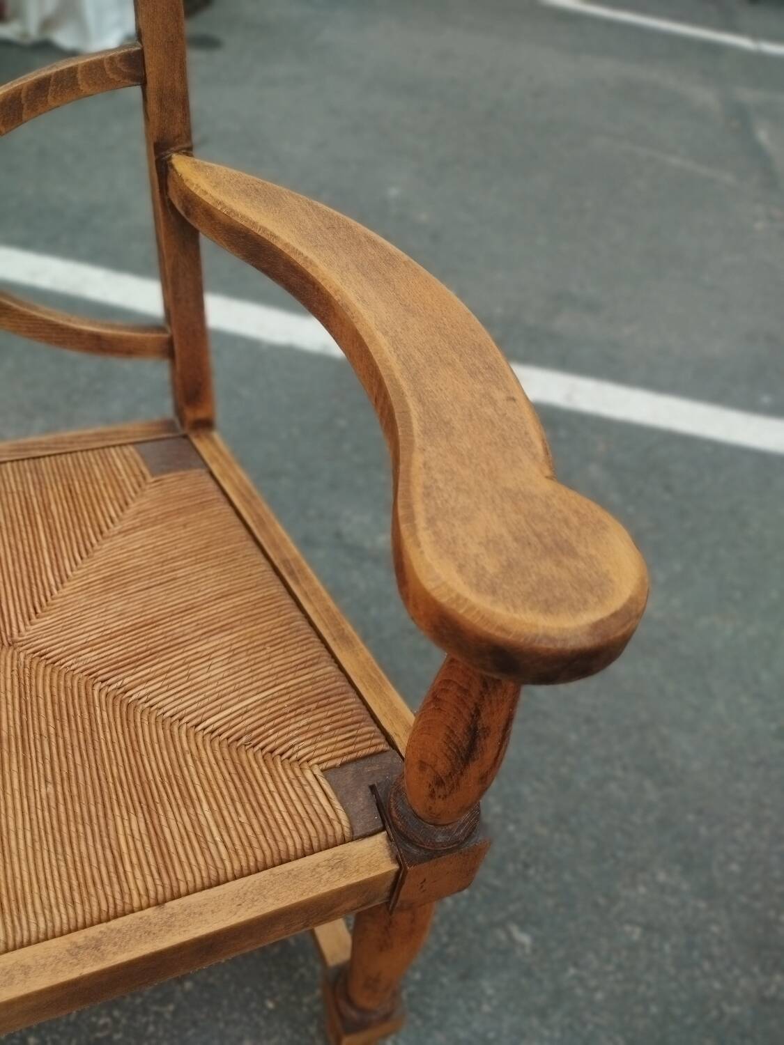 Pair of antique vintage Louis XVI style armchairs