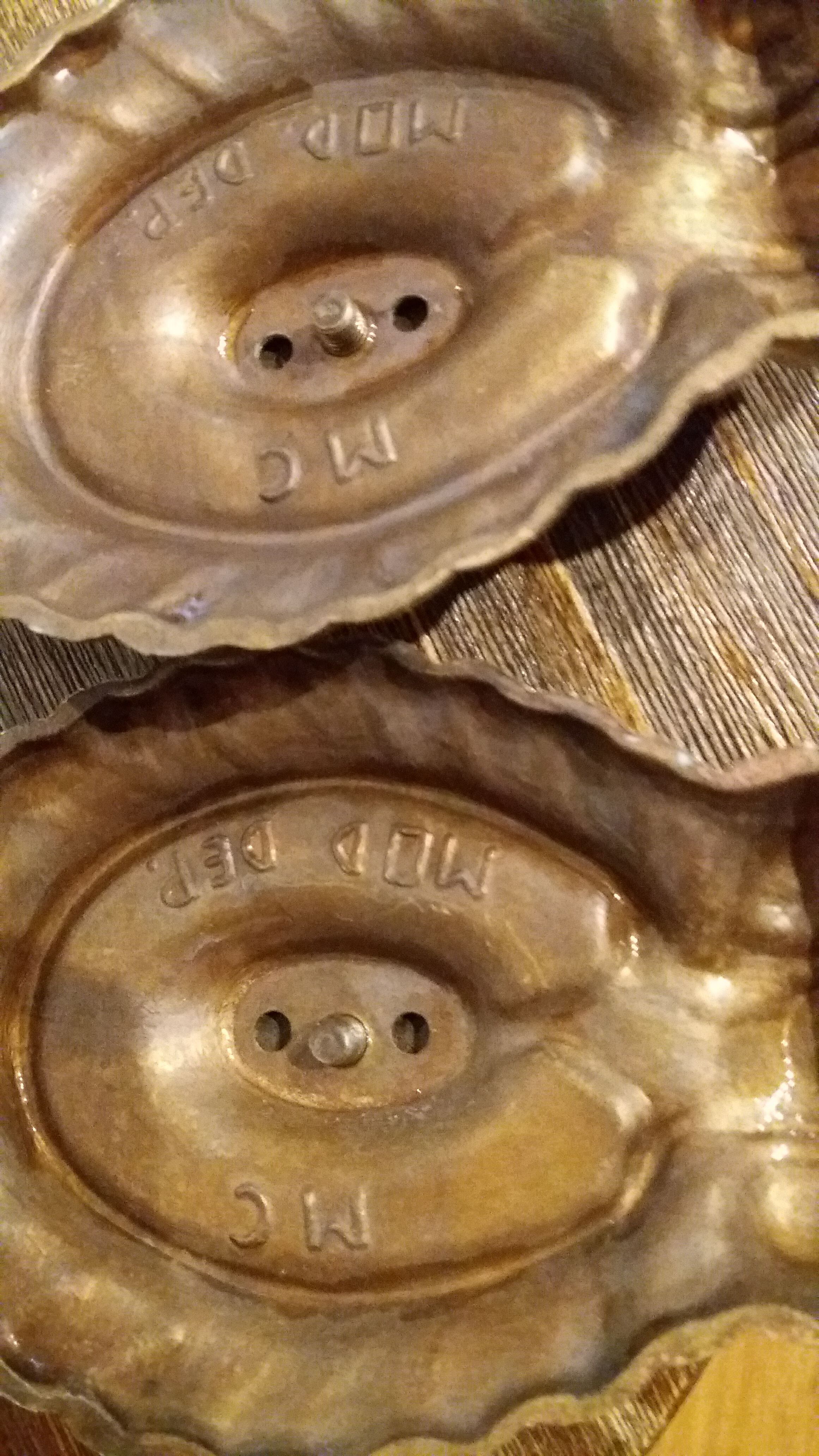 Lot of brass glass door