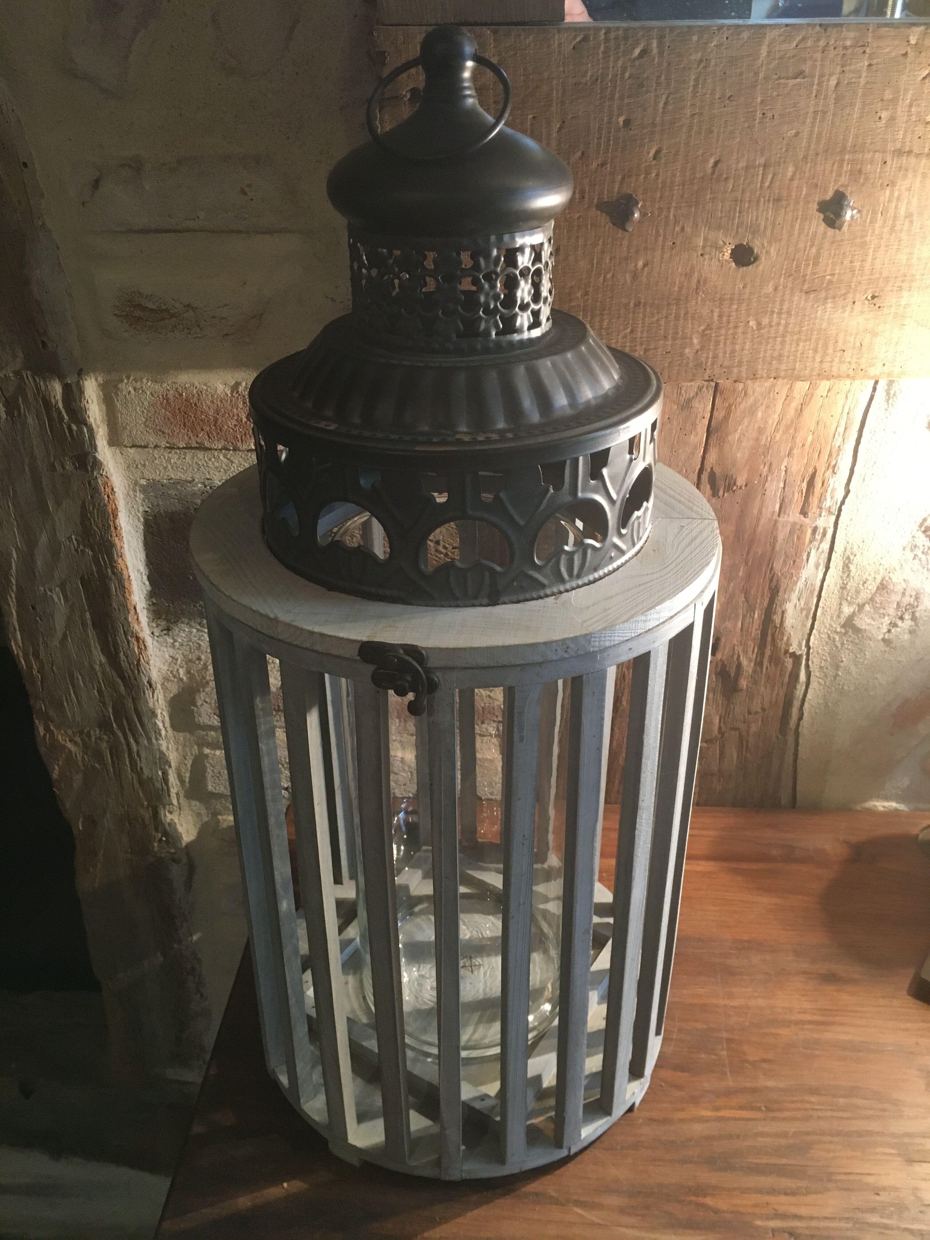 Wood/metal lantern