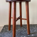 Varnished wooden stool