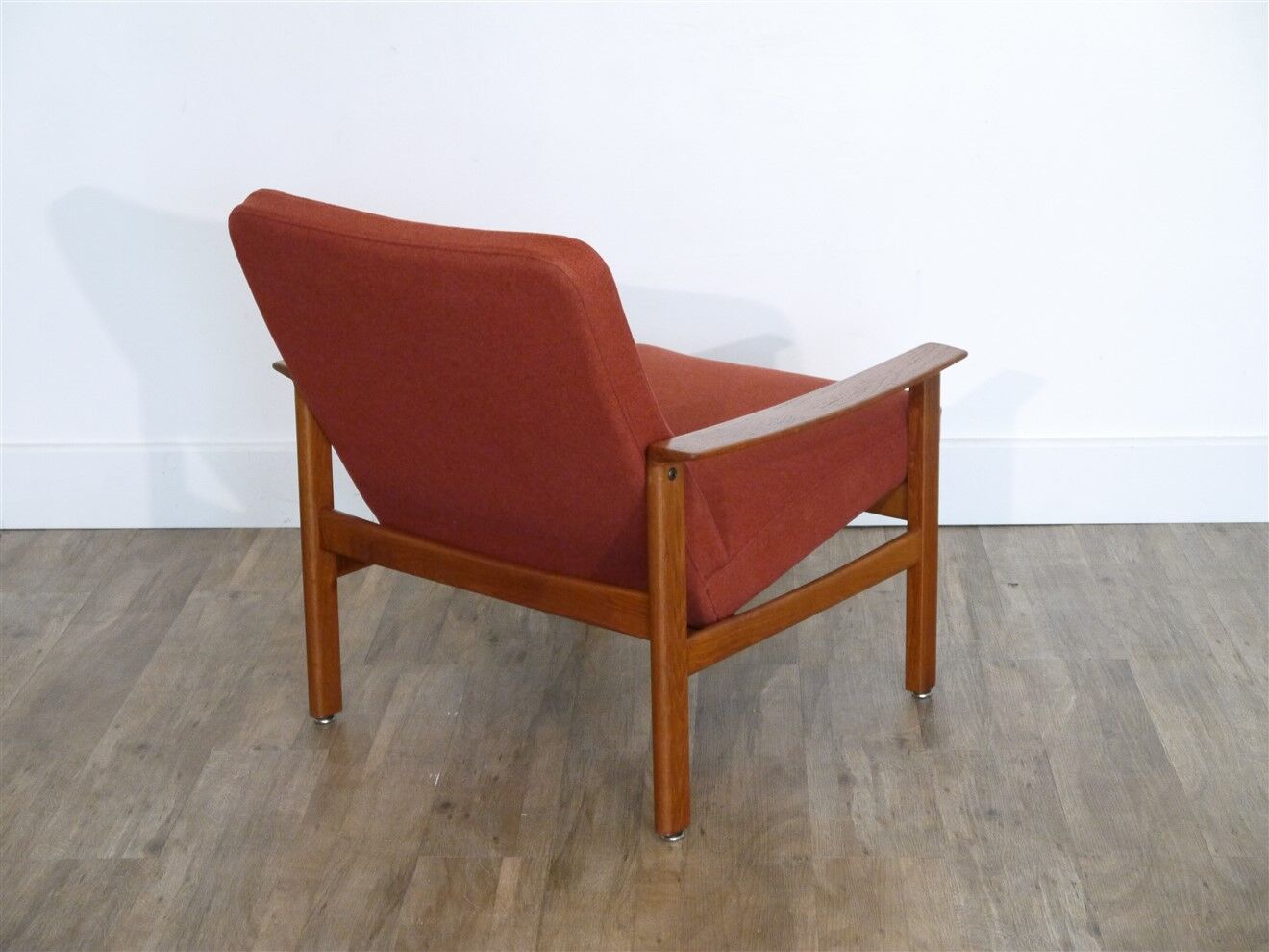 Fauteuil vintage scandinave en teck 1960